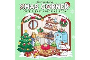 Xmas Corner: Coloring Book for Adults and Teens Featuring Christmas Scenes and Pocket Spaces, Cute and Easy Designs for Relaxation and Stress Relief (Cozy Xmas)