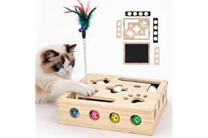 Starvortex Interaktiv 3-i-1 katt Griffer Box med fjäder och boll