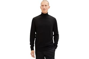 TOM TAILOR Herren Basic Strickpullover mit Rollkragen