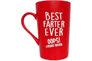 THIS MIGHT BE WINE This Funny Christmas Gifts Dad Coffee Mug for Dad, Best F Ever Oops I Meant Father, Fun Dad Mug Gifts from Daughter Son, Red 12 Oz