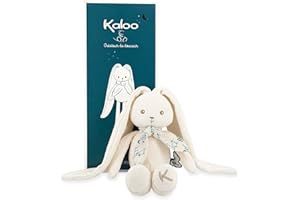 KALOO - Lapinoo - Muñeco Conejo - Peluche Bebé de Pana Aterciopelada - 35 cm - Color Crema - Material Muy Suave - Caja Regalo - Desde el Nacimiento, K969946