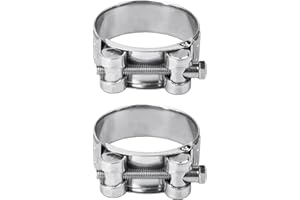 DIFORMA Paquete de 2 abrazaderas de tubo reforzadas fuertes de 36-39 mm, sujetadores de abrazadera de manguera de tubo de acero galvanizado (2 piezas, 36-39 mm)