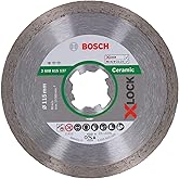 Bosch, X-Lock - Standard Seri Seramik i&ccedil;in Elmas Kesme Diski, 2608615137, 115mm, Gri