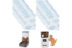 LNGJIN 25 g x 22 pezzi di silica gel essiccante, essiccante per mangiatoie, gatti, sacchetto di silicone, sacchetto di essiccante, ricambio per distributori automatici da 5 l