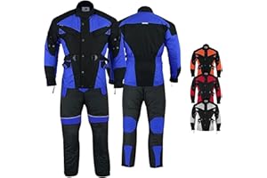 ‎GERMAN WEAR German Wear Motorradkombi herren 2-teiler mit Protektoren Motorradanzug leicht textil Motorradjacke lang + Motorradhose motorrad jacke herausnehmbar innenfutter