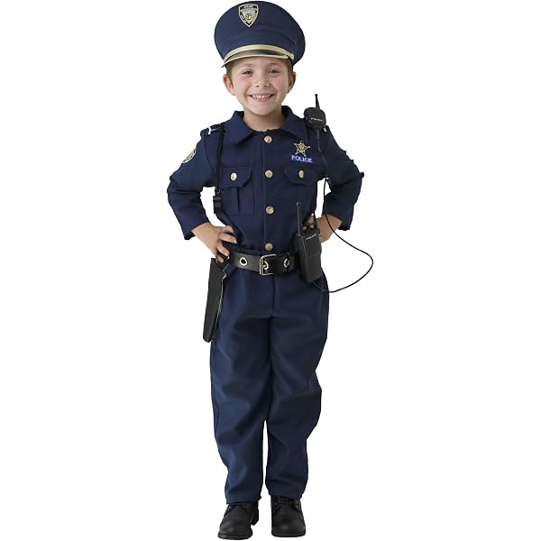 Déguisement Police Enfant 4 Pièces - Insigne, Sifflet, Lunettes | Jeu De Rôle Et Fête Halloween
