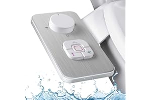PENDEJATO Bidet Attachment for Toilet, Cold Water Bidet with Self-Cleaning Dual Nozzle (Frontal & Rear Wash), Ultra-Slim WC Bidet Toilet Seat Attachment with Adjustable Water Pressure (Brushed Finish)