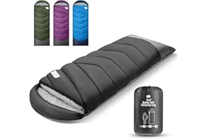 TANSTRIDER Sleeping Bags for Adults Cold Weather & Warm,Lightweight Sleeping Bag for Tall Kids Girls Boys with Compression Sack,Camping Essentials Gear, Hiking,Travel, Outdoor & Indoor