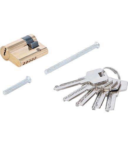 Mezzo Cilindro Yale Sicurezza - Serratura Europea Nichelata 40/10mm Con 3 Chiavi - Foto 12