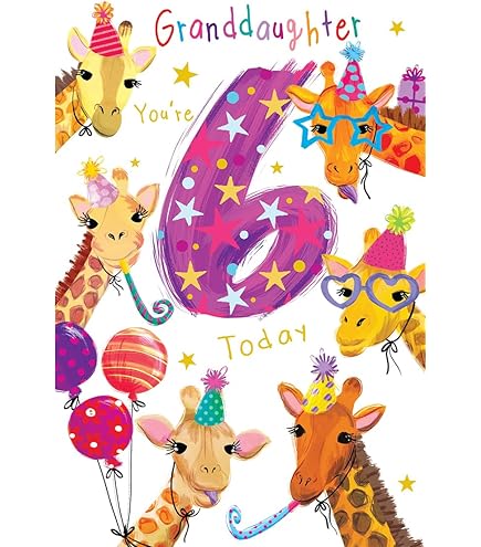 Express Yourself 6 Year Old Granddaughter Birthday Card With - View #2