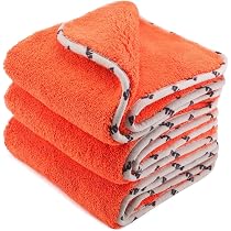3 Panni In Microfibra Super Assorbenti 40x60 Cm, Multiuso Per Vetri, Auto E Casa, Colore Cammello - 2