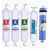 Ihlas Aura Cebilon Plus Uyumlu 12 In&ccedil; Inline 5'li Membranlı Filtre Seti (Dirsek Hediyeli)