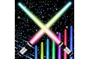 VESMIGA Lightsaber Kids - 2 Pack Light Up Swords Attachable Extendable Light Dark Saber with Sound - Easter Gifts for Kids - Gift for Boys Teenagers Toy for Party Costumes Favors