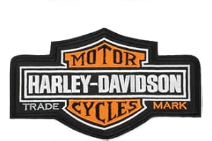 GZM Toppa Replica Harley Davidson Logo 22 x 13 cm con Termo Adesivo per Giacche Biker