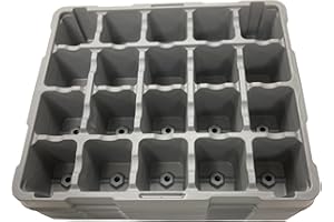 Kingston Tools Pack of 10 Seed Trays 20 Cells Germination Propagation Trays Cavity Growing Seedlings Insert Recycled Plastic (200 Cells)