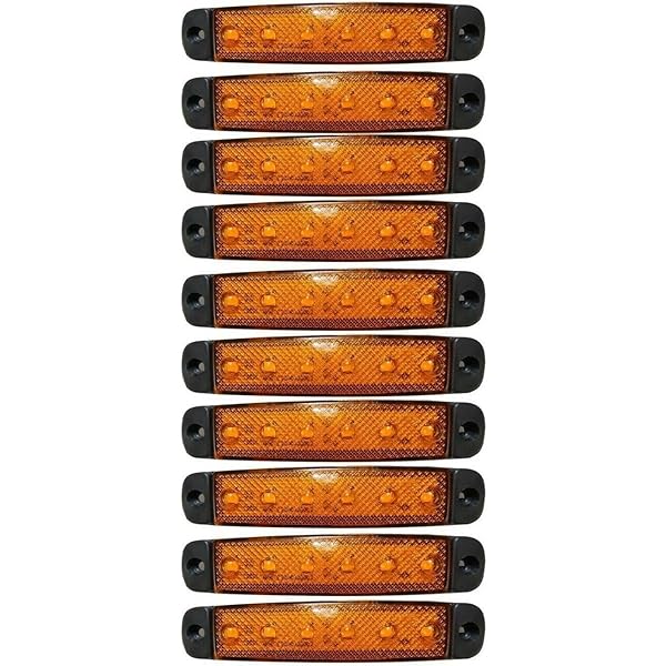 Luci Ingombro LED Sidaqi 12-24V - 6 LED, Ambra, Per Camion E Camper, 6 Pezzi - Foto 3