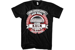 UGLYSHIRT87 EIN Leben lang Köln Herren T-Shirt | Stadt - Köln Skyline - Fussball - Sport - Köln Shirt - Ultras