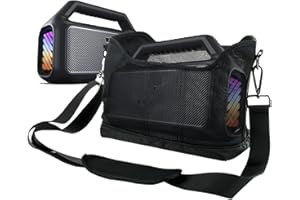 rokeblau Speaker Case Cover For Anker Soundcore Boom 2, Soft Nylon Mesh Bag With Adjustable Shoulder Strap, Portable Carrying Storage Bag For Soundcore Boom 2 Speaker