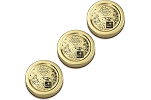 Bormioli Rocco Quattro Stagioni Pokrywki do Słoików, Złoty, 21x6x1.6 cm