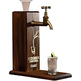 Bk Gift &Ouml;zel Vodka Baskılı Musluklu Doğal Ahşap İ&ccedil;ki Standı, İ&ccedil;ki &Ccedil;eşmesi, Doğum G&uuml;n&uuml; Hediyesi, Ev Hediyesi, İ&ccedil;ecek Dispenser