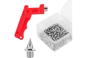 HAUTLLAIF Spikes aus Karbonstahl, 50 Stück, 0,47 g Spikes mit Spike-Schraubenschlüssel, Ersatzspikes für Leichtathletik, Sprinten oder Langlauf, 50 Stück
