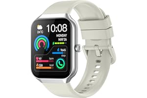 Jugeman Smartwatch Uomo Donna, Orologio Smartwatch,con Effettua/Risposta Chiamate, modalità Sportive con Sonno/Cardiofrequenzimetro,Fitness Tracker,Contapassi,Impermeabile smart watch