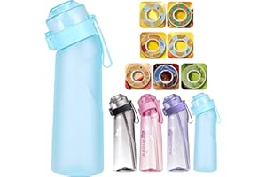 FIENZA Air Borraccia, Starter Up Set con 7 cialde aromatiche, 650ML Borracce con 7 Air pods Bere Frutta Fragranza Bottiglia Senza BPA Acqua Dolce E%0 Tazza Acqua