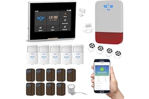 ITALIAN ALARM Kit Allarme Casa Wireless, Antifurto Casa Senza Fili con Sensori di Movimento e Sirena, Kit Antifurto Casa Completo con Connessione WiFi per Sicurezza Domestica. Assistenza Italia