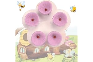 COGNITIVEX Pink Bee Cups for Thirsty Bees Garden Bee Insect Drinking Cup Bee Cups Thirsty Pollinators Need a Drink Thirsty Pollinators Need a Drink Bees Need Safe Places to Drink Resin Bee Cups for Garden Decor