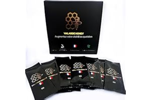 VALARDE MIEL APHRODISIAQUE - Ingrédients 100% Naturels pour Boost Puissance, Vitalité, Immunité et Renforcement Musculaire 12 stick pour Homme