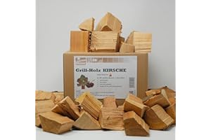 Grillholz Kirsche 8Kg - von Landree® - die (saubere) Alternative zu Kohle oder Briketts - direkt vom Holzhof aus Schleswig-Holstein