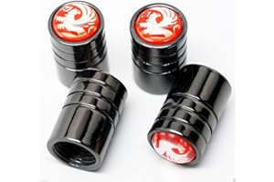 PROTREX UK YOICN LTH Vauxhall Deluxe Black Chrome Valve Dust Caps. Corsa, Nova, Astra, Insignia with Gift Box