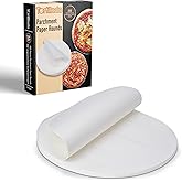 Tortillada - 200 Sheets 10" Round Baking Paper Non-Stick Precut Parchment Paper for Air Fryer, Tortilla Press and Pastry Mold