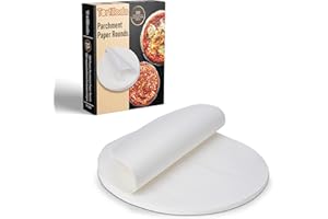Tortillada - 200 feuilles de papier sulfurisés prédécoupés/papier parchemin rond (25 cm)