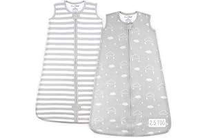 Mama Cheetah Baby Sleep Sack 2.5 TOG, Organic Cotton Baby Wearable Blanket with Two-Way Zipper, Swaddle Transition Baby Sleeping Bag for Newborn Infant Toddler Boy Girl, 24-48 Months