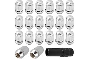 GBKDQQ 20 x nakrętki do kół M12 x 1,5, zamknięte, stożkowe 60°, chromowane, nakrętki do różnych pojazdów (srebrne)