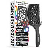 Framar Professional Hair Brush with Ventilation - Brush - Black | Quick Dry for Curly or Straight Hair - Wet Dry or Work Dry,