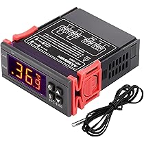 KETOTEK KT2000 Digitaal stopcontact met thermostaat, relais-temperatuurschakelaar, 230 V, met waterdichte sensor, verwarming, koeling, gestuurd stopcontact voor aquaria, thuisbrouwerijen, kassen en