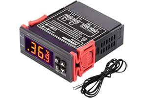AIDEEPEN Regolatore di temperatura AC 110 V-220 V, termostato digitale universale STC-1000 con sonda del sensore di temperatura, display centigrado e Fahrenheit, caldo / freddo