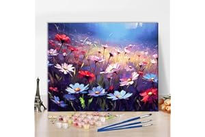 TISHIRON DIY Paint by Numbers for Adults with Brushes Blooming Flowers Paint by Number Kits on Canvas Oil Hand Painting Unique Gift Art Crafts for Home 16"x20"(Frameless)