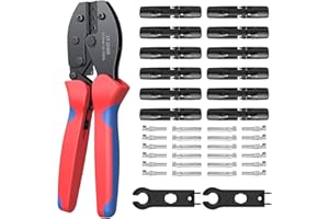 Radikor Kit di Pinze Crimpatrici Solari per 2.5/4.0/6.0 mm² Cavo PV, Incl. 1 Crimpatrice, 12 paia di Pannello Solare Connettori Fotovoltaico, 2 Chiave Inglese, per Cavo di Collegamento