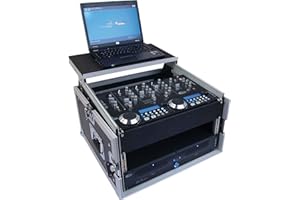 Tego Pro 27268 Winkelrack 4/10 HE mit Laptop Ablage - Kombi Case, L-Rack, DJ Rack 19"