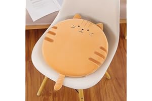 Sarah Duke Sitzkissen Kinder, Runde Stuhlkissen Memory Schaum Sitzkissen Stuhl Sitzpolster Sitz Auflage Tier Bodenkissen Kinder Runden Kissen für Kinderzimmer Schule (Katzen)