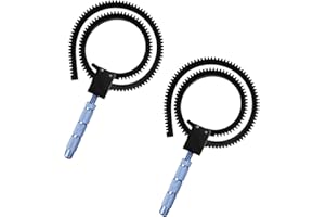 Futheda 2Pcs Adjustable Handle Follow Focus Zoom Ring Lever, Rubber Focal Gear Strap Photograph Accessories Compatible with DSLR/SLR Digital Camera Video Camcorder
