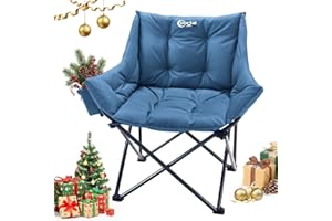 ‎PORTAL Portal Campingstuhl Faltbar Klappstuhl Camping Klappbar Super Weich 150kg Belastbar Faltbarer Angelstuhl XXL Dick Gepolstert mit Armlehnen Outdoorstuhl