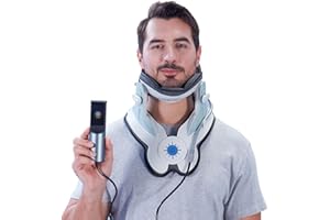 ALLILUYAA Extenseur de cou, étirement électrique du cou réglable, traction cervicale avec 3 types de traction et 8 airbags intégrés, l'extenseur de cou peut soulager le stress du cou et la fatigue