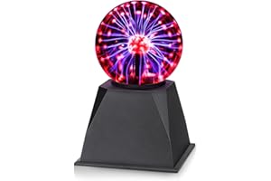CGBOOM Plasma Ball 4 Inch, Touch and Sound Sensitive Plasma Lamp, Science Kits for Kids, Great Educational Boys Toys Gift, Cool Things for Decoration, Magic Night Light