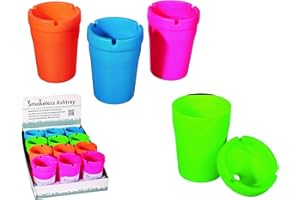 MC Trend Cenicero sin Humo, cenicero, Cortavientos, para Interior y Exterior, para Coche, jardín, balcón, terraza, Fiesta, sótano, Regalo, 4er Set Aschenbecher