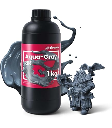 Resina Phrozen RPG Per Stampanti 3D - Fotopolimero 405nm, Alta Flessibilit&agrave; E Dettagli, 1kg Grigio | Ideale Per Miniature E Giochi