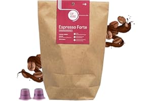 CUP VERDE – 100 kapsułek Nespresso* z kawą pochodzącą z regeneracyjnego źródła do przygotowania kawy W 100% neutralne dla klimatu, uczciwy handel, delikatnie palenie, mocny smak, mało opakowań Espresso Forte